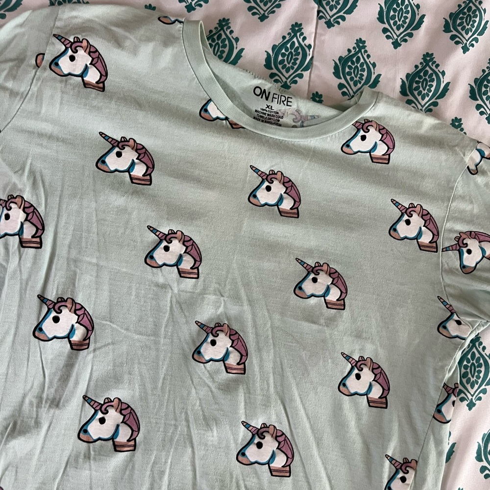 Pastel Unicorn Cropped T-Shirt